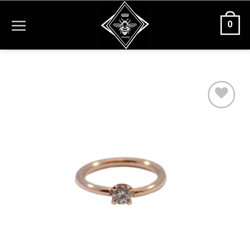 14K Solid Rose Gold Cartilage Hoop